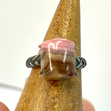 925 Sterling Silver Rhodochrosite Crystal Ring - Ai NeJewellery