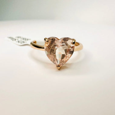 925 Sterling Silver Rose Gold Plated Ring Crystal Gemstone Rose Quartz - Ai NeDefault Category