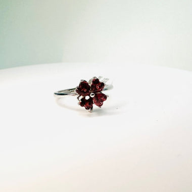 925 Sterling Silver Spinning Garnet Crystal Ring | Grounding Protection Revitalizing - Ai NeDefault Category
