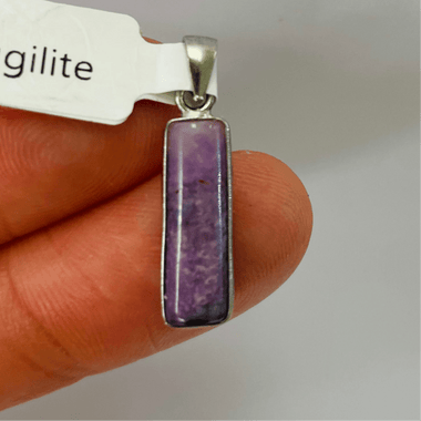 925 Sterling Silver Sugilite Crystal Pendant | Spiritual Growth Protection Healing - Ai NeDefault Category