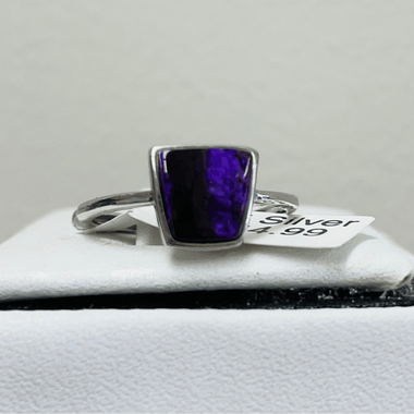925 Sterling Silver Sugilite Crystal Ring | Spiritual Growth Protection Healing - Ai NeDefault Category