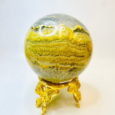 RARE Authentic High Quality Wasp 7 cm/ Bumble Bee Jasper Sphere 456 grams