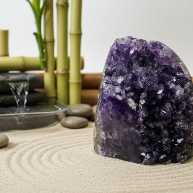 Amethyst Geode Cluster Stand Alone 717 grams - Ai Ne