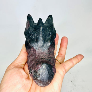 Astrophylite Garnet Crystal Dragon Head 760 grams | 12cm - Ai NeGifts & Crystals