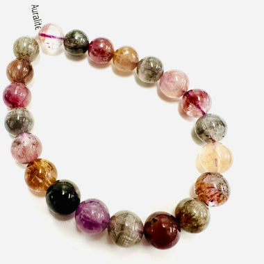 AURALITE 23 Round Crystal Gemstone Bracelet size 9mm - Ai NeJewellery
