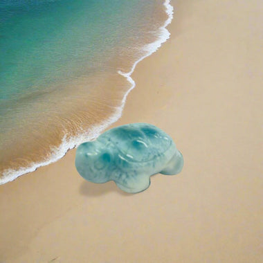 Authentic Larimar Crystal Turtle Carving | Healing Energy Communication and Expression - Ai NeDefault Category
