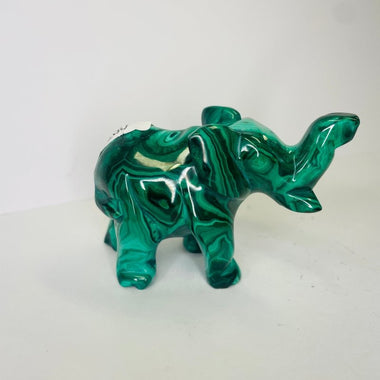 Authentic Malachite Natural Crystal Elephant 145 grams Stone of Transformation - Ai NeDefault Category