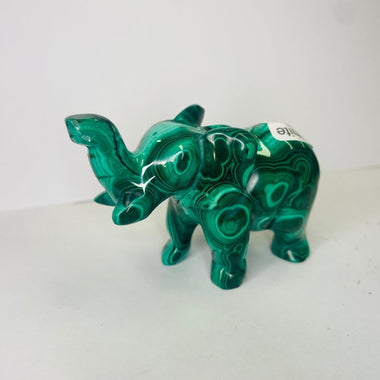 Authentic Malachite Natural Crystal Elephant 145 grams Stone of Transformation - Ai NeDefault Category