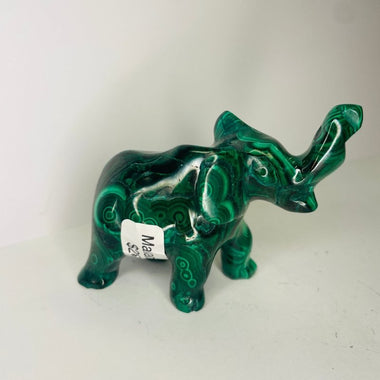 Authentic Malachite Natural Crystal Elephant 152 grams Stone of Transformation - Ai NeDefault Category