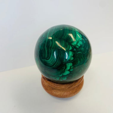 Authentic Malachite Natural Crystal Gemstone Sphere 380 grams Stone of Transformation - Ai NeDefault Category