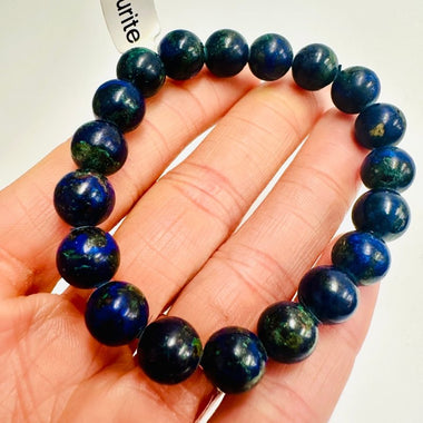 Azurite Crystal Elastic Bracelet 10mm - Ai NeDefault Category