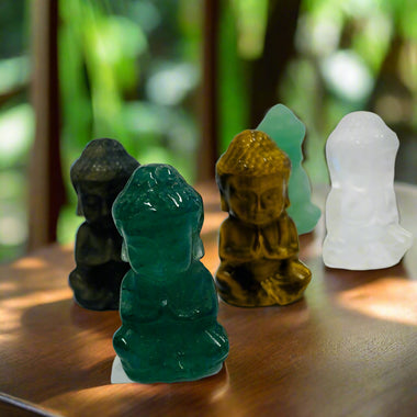 Beautiful Meditating Buddha Crystal Carvings 4cm - Ai NeGifts & Crystals