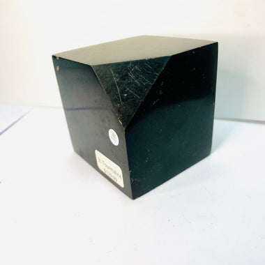 Black Tourmaline Crystal Diagonal Cube | Enhance Protection 712 grams | 6 cm - Ai Ne