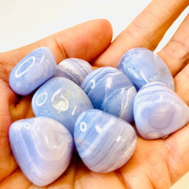 Blue Lace Agate Crystal Tumble 16 - 18 grams | 2.5 - 3cm - Ai NeDefault Category