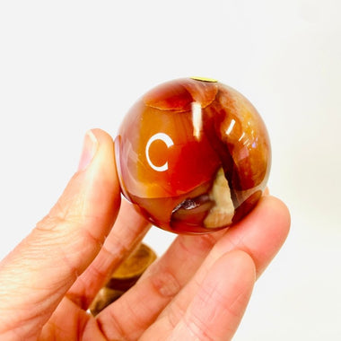 Carnelian Crystal Sphere 144 grams| 5cm - Ai Ne