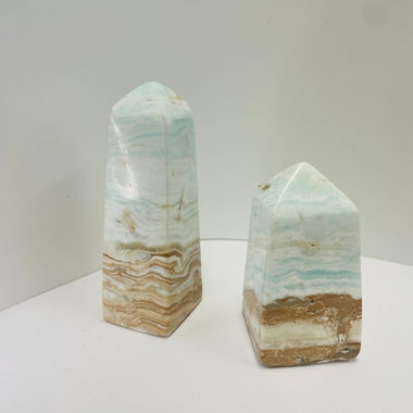 Carribean Calcite Crystal Small Obelisk 227 grams - Ai NeGifts & Crystals