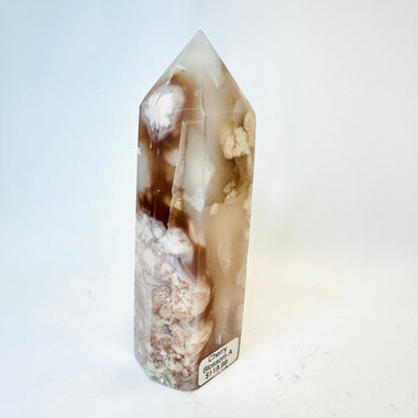 Cherry Blossom Crystal Points/Tower 375grams | Embrace Beauty and Blossoming Healing Energies 12.5cm - Ai NeDefault Category