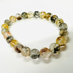 Colourful Herkimer Diamond Gemstone Crystals Elastic Bracelet 9mm - Ai NeJewellery