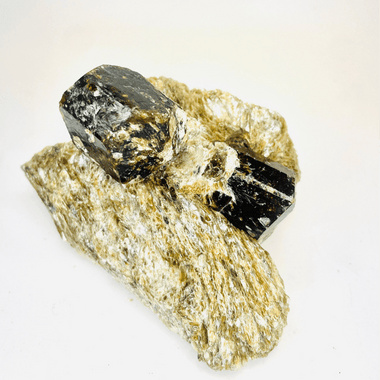 Dravite and Muscovite Crystal Specimen 158 grams | Love And Confidence 8 cm - Ai Ne