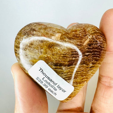 Garden Quartz / Lodolite / Phantom Quartz Thousand layer Crystal Heart 5cm - Ai NeDefault Category