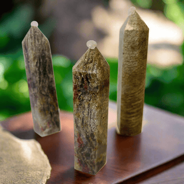 Garden Quartz / Lodolite / Phantom Quartz Thousand layer Crystal Point 9 cm - Ai NeDefault Category