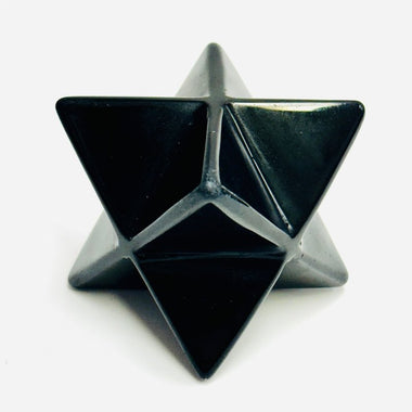 Genuine Black Obsidian Gemstone Crystal Merkaba Star 5cm | 203 grams - Ai Ne