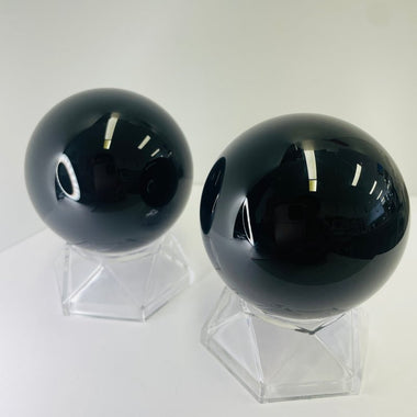 Genuine Black Obsidian Gemstone Crystal Sphere 5.5 cm - Ai Ne