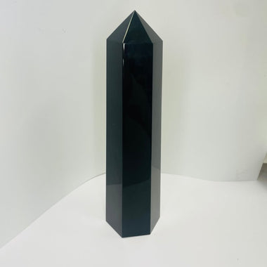Genuine Black Obsidian Gemstone Crystal Tower 660 grams - Ai Ne