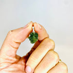 Genuine Moldavite Pendant from Czech Republic 1.6 grams total weight including silver - Ai NeGifts & Crystals