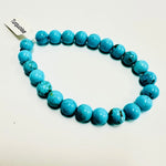 Genuine Round Turquoise Crystal Gemstone Bracelet size 7 - 8 mm - Ai NeJewellery