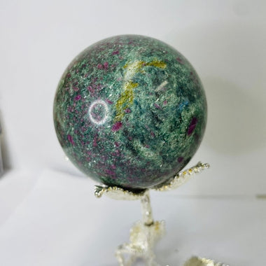 Genuine RUBY Zoisite Gemstone Crystal Sphere 512 grams 6.5cm - Ai NeJewellery