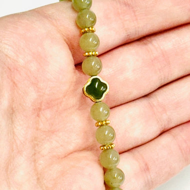 Green Jade Gemstone Bracelet 6mm - Ai NeJewellery