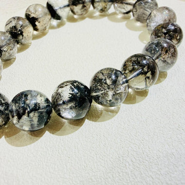 Herkimer Diamond Gemstone Crystals Elastic Bracelet 10mm - Ai NeJewellery