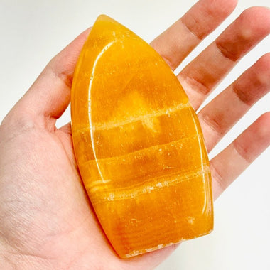 Honey Calcite Crystal Flame 10.5cm | 246 grams - Ai NeGifts & Crystals