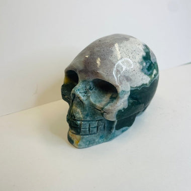 Large Ocean Jasper Crystal Skull 412 grams | Embrace the Tranquility of Oceanic Energies - Ai NeDefault Category