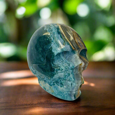 Large Ocean Jasper Crystal Skull 457 grams | Embrace the Tranquility of Oceanic Energies - Ai NeDefault Category