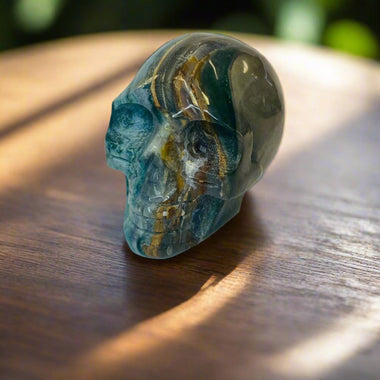 Large Ocean Jasper Crystal Skull 457 grams | Embrace the Tranquility of Oceanic Energies - Ai NeDefault Category