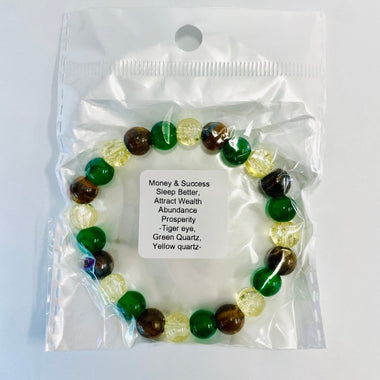 Money Success Better Sleep Crystal Bracelet | Attract Wealth Abundance & Prosperity - Ai NeDefault Category