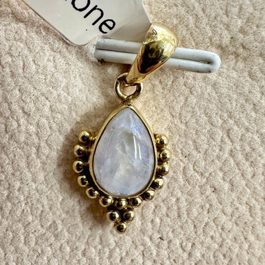 Moonstone Gold Vermeil Crystal Pendant - Ai NeJewellery