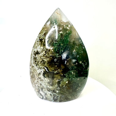Moss Agate Crystal Flame 339 grams | 10cm - Ai Ne