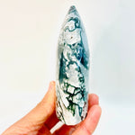Moss Agate Crystal Flame 455 grams | 11cm - Ai Ne