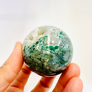 Moss Agate Crystal Sphere 5cm - Ai Ne