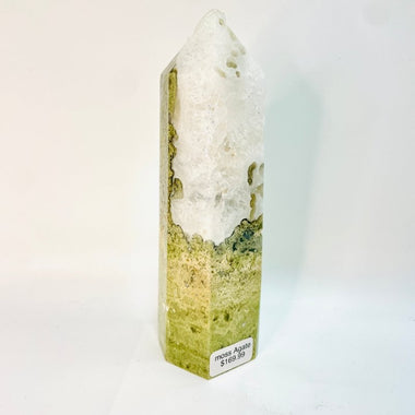 Moss Agate Crystal Tower 481 grams | 15cm - Ai Ne