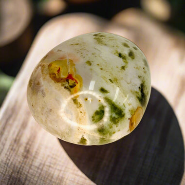 Ocean Jasper Crystal Large Palm Stone 226 grams | Embrace the Tranquility of Oceanic Energies - Ai NeDefault Category