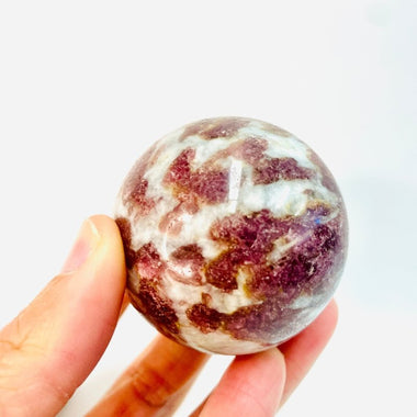 Pink Tourmaline Natural Crystal Sphere 214 grams - Ai Ne