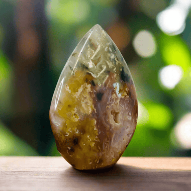 Plume Agate Crystal Drop Shape 118 grams - Ai NeGifts & Crystals