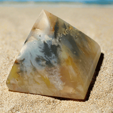 Plume Agate Crystal Pyramid 105 grams - Ai NeGifts & Crystals