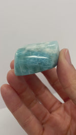 Authentic Larimar Crystal Freeform Carving 76 grams | Healing Energy Communication and Expression