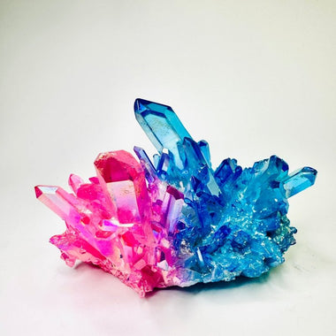 Rainbow Aura Quartz Cluster | Radiate Vibrant Energy and Harmony 497 grams - Ai NeGifts & Crystals