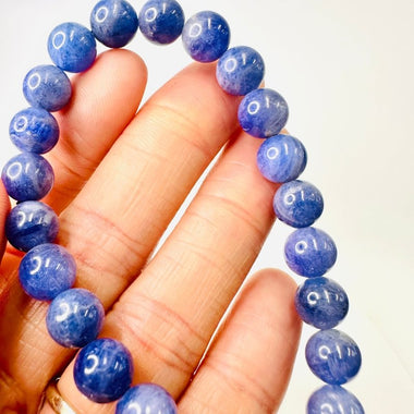 RARE - Genuine Tanzanite Precious Stone Crystal Bracelet 8mm - Ai NeJewellery